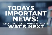 Bugünün Önemli Haberleri: Ne Oldu, Ne Olacak? Today's Important News: What Happened, What's Next?