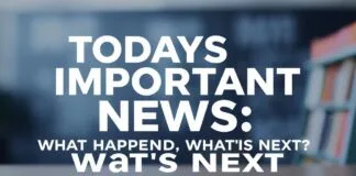 Bugünün Önemli Haberleri: Ne Oldu, Ne Olacak? Today's Important News: What Happened, What's Next?